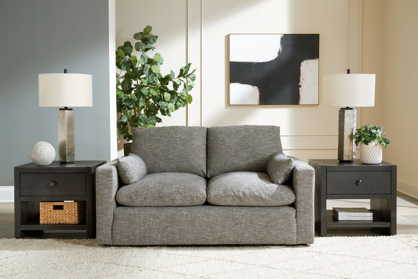 Cassel Furniture Outlet - Ashley Furniture - Dramatic Living Room - Loveseat / Granite - 1170235