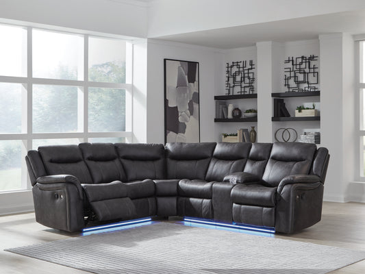 Cassel Furniture Outlet - Ashley Furniture - Sultan Meadow Sectional - 2-Piece Reclining Sectional / Carbon - PC13001S1