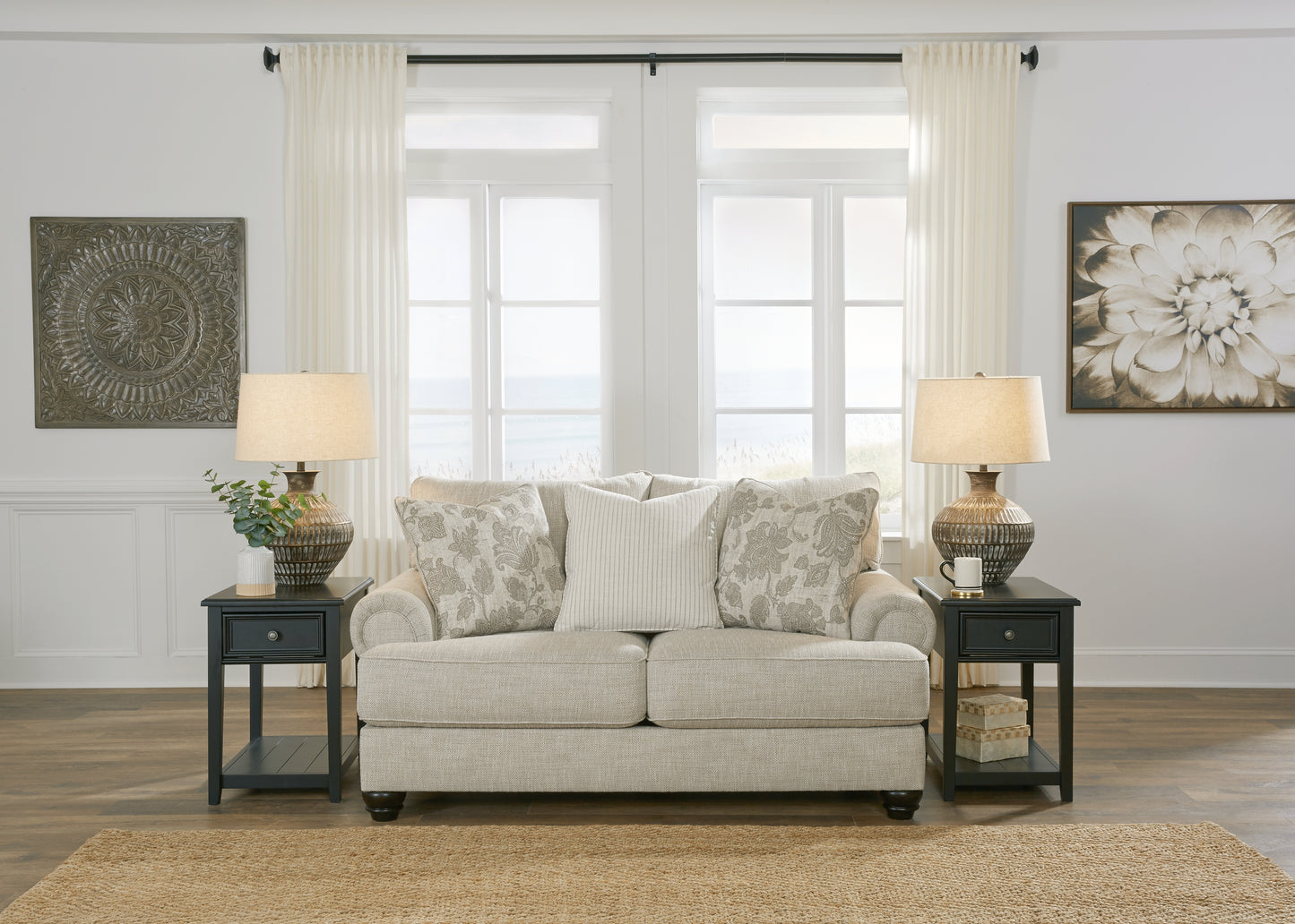 Cassel Furniture Outlet - Ashley Furniture - Asanti Living Room - Loveseat / Fog - 1320135