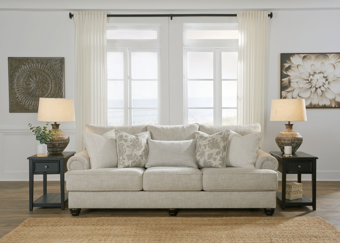 Cassel Furniture Outlet - Ashley Furniture - Asanti Living Room - Sofa / Fog - 1320138