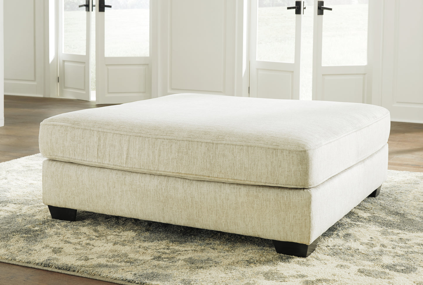 Cassel Furniture Outlet - Ashley Furniture - Rawcliffe Living Room - Oversized Accent Ottoman / Parchment - 1960408