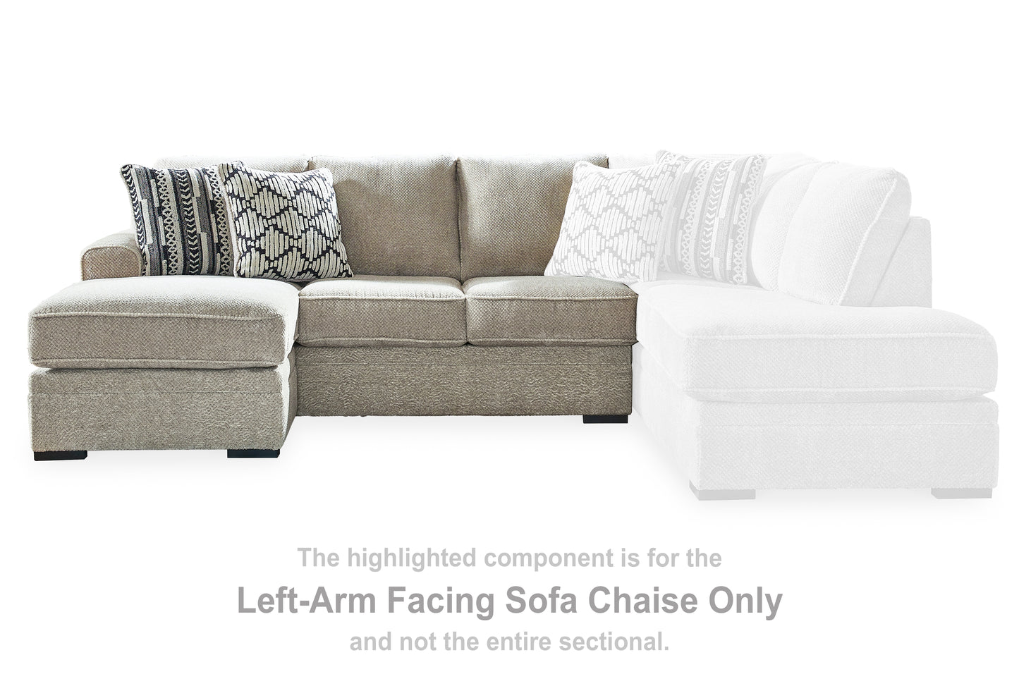Cassel Furniture Outlet - Ashley Furniture - Calnita Sectional - LAF Sofa Chaise / Sisal - 2050202