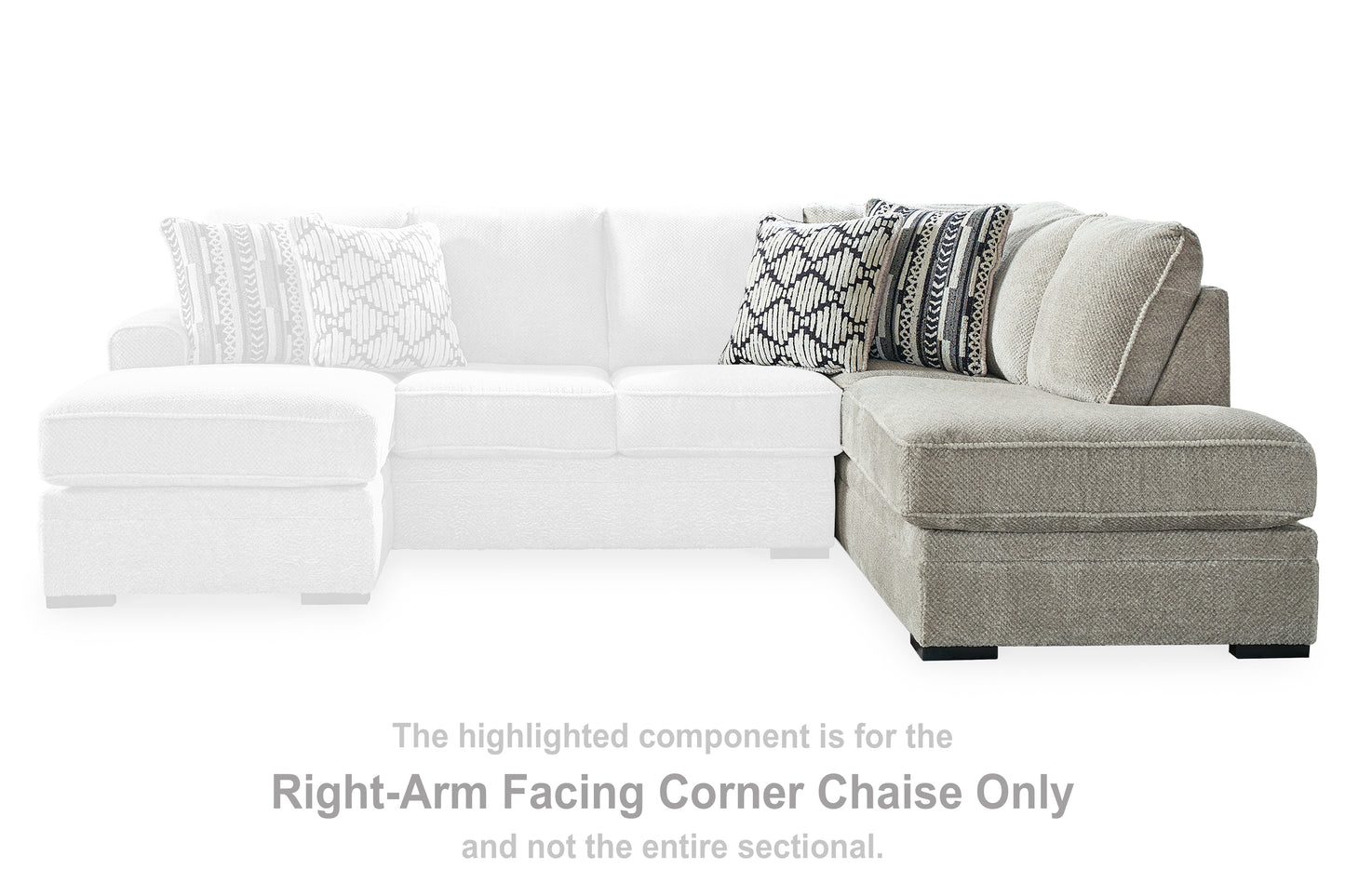 Cassel Furniture Outlet - Ashley Furniture - Calnita Sectional - RAF Corner Chaise / Sisal - 2050217