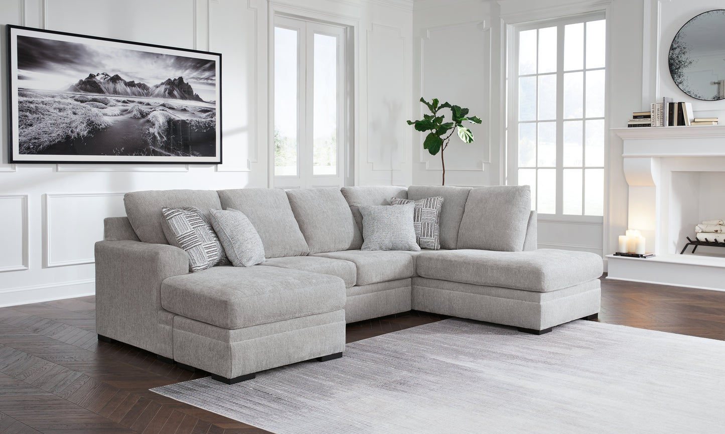 Cassel Furniture Outlet - Ashley Furniture - Gabyleigh Sectional - RAF 2-Piece Sectional with Chaise / Nickel - 20904S2