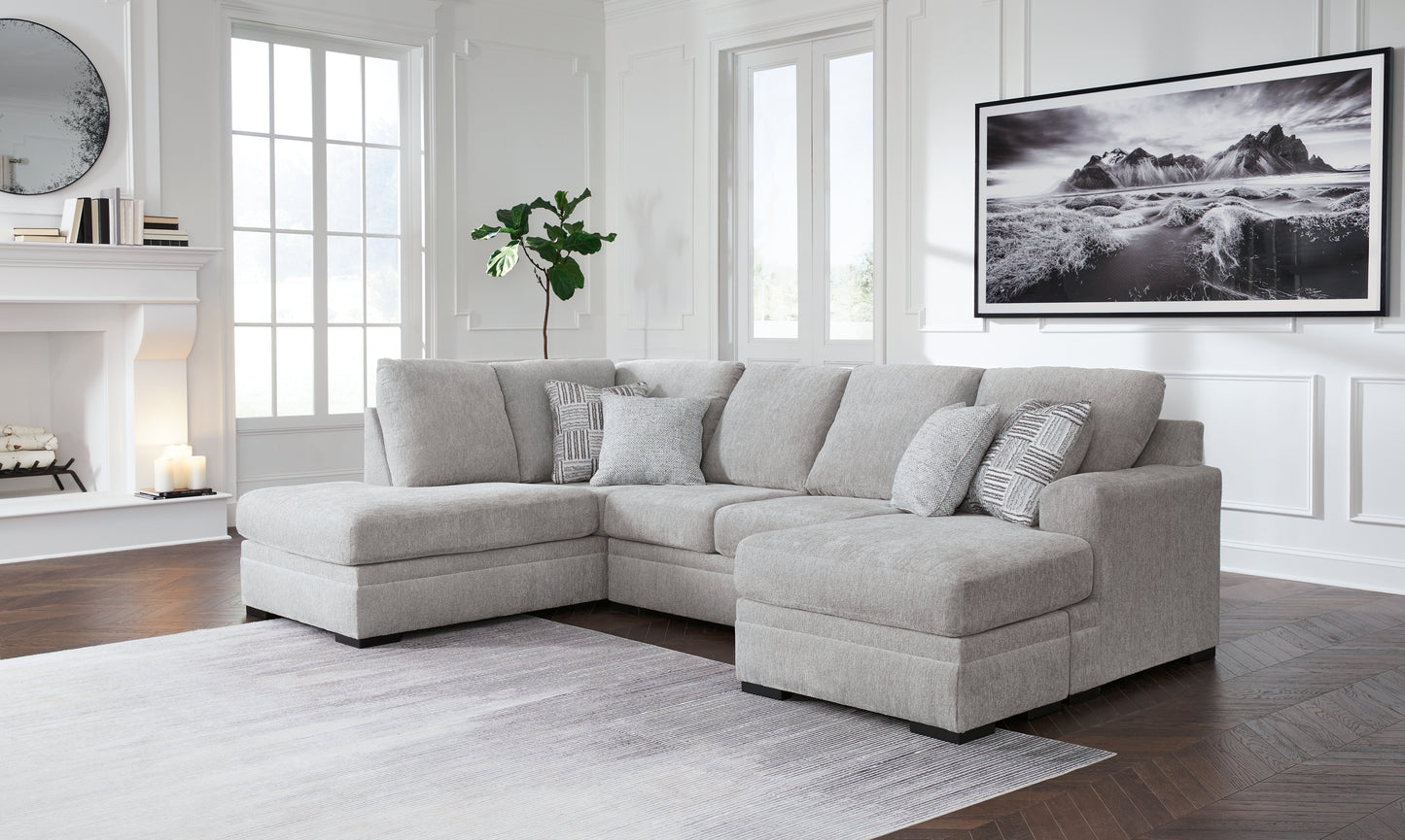 Cassel Furniture Outlet - Ashley Furniture - Gabyleigh Sectional - RAF 2-Piece Sectional with Chaise / Nickel - 20904S2