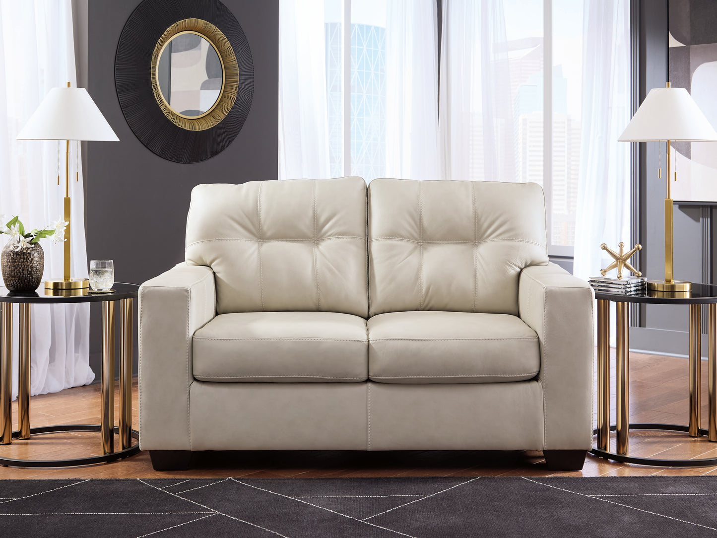 Cassel Furniture Outlet - Ashley Furniture - Santorine Living Room - Loveseat / Bone - 2170835