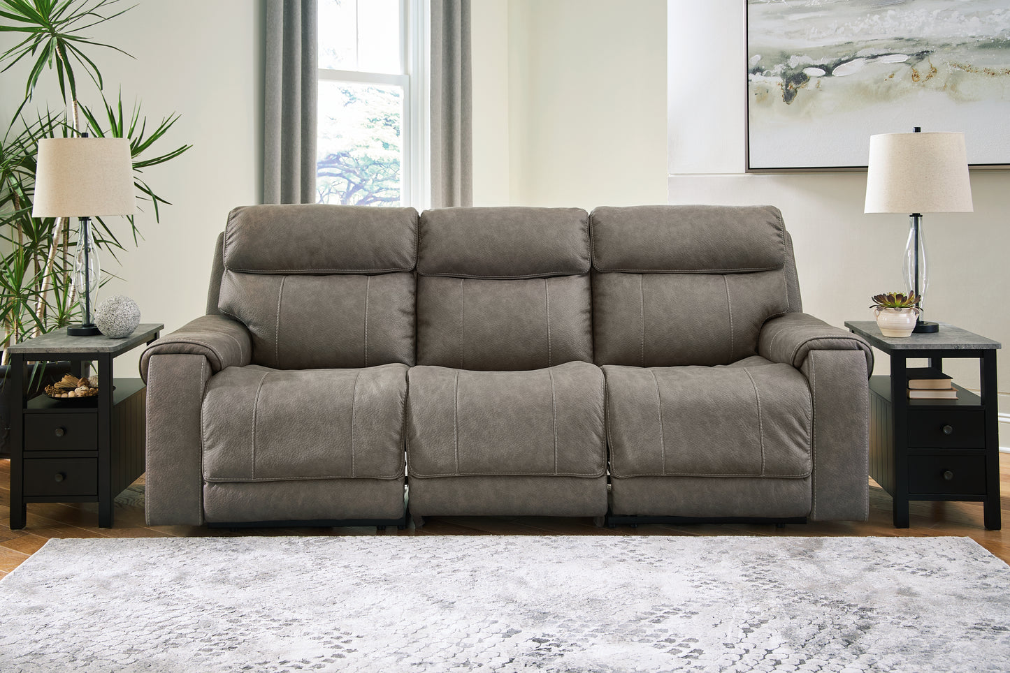 Cassel Furniture Outlet - Ashley Furniture - Starbot Sectional - 3-Piece Power Reclining Sectional Sofa / Fossil - 23501S3
