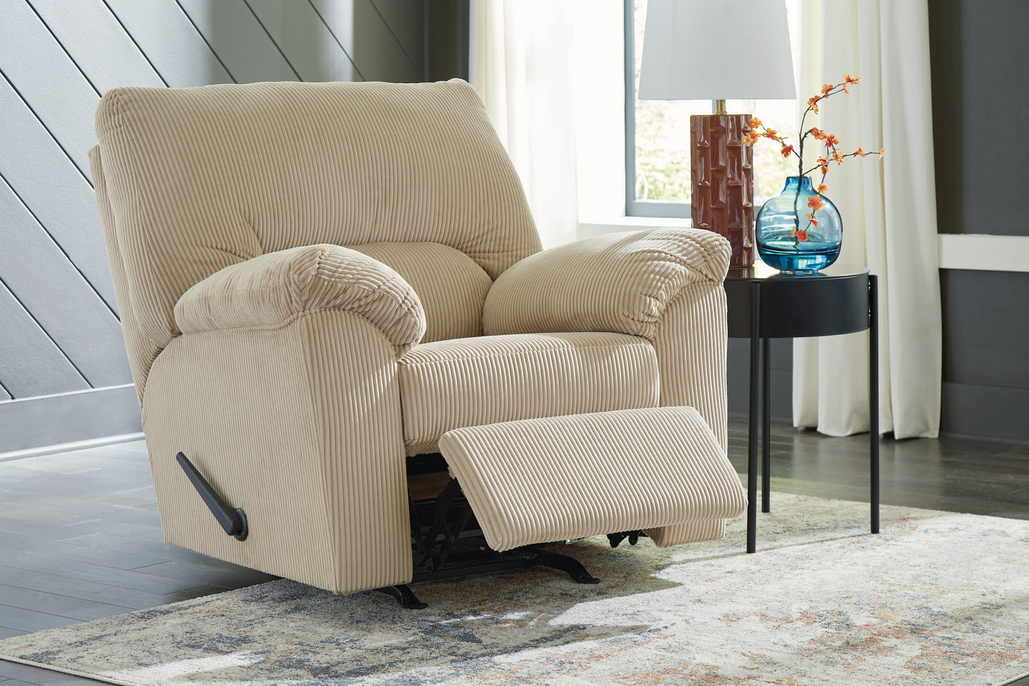 Cassel Furniture Outlet - Ashley Furniture - SimpleJoy Living Room - Rocker Recliner / Sand - 2420325