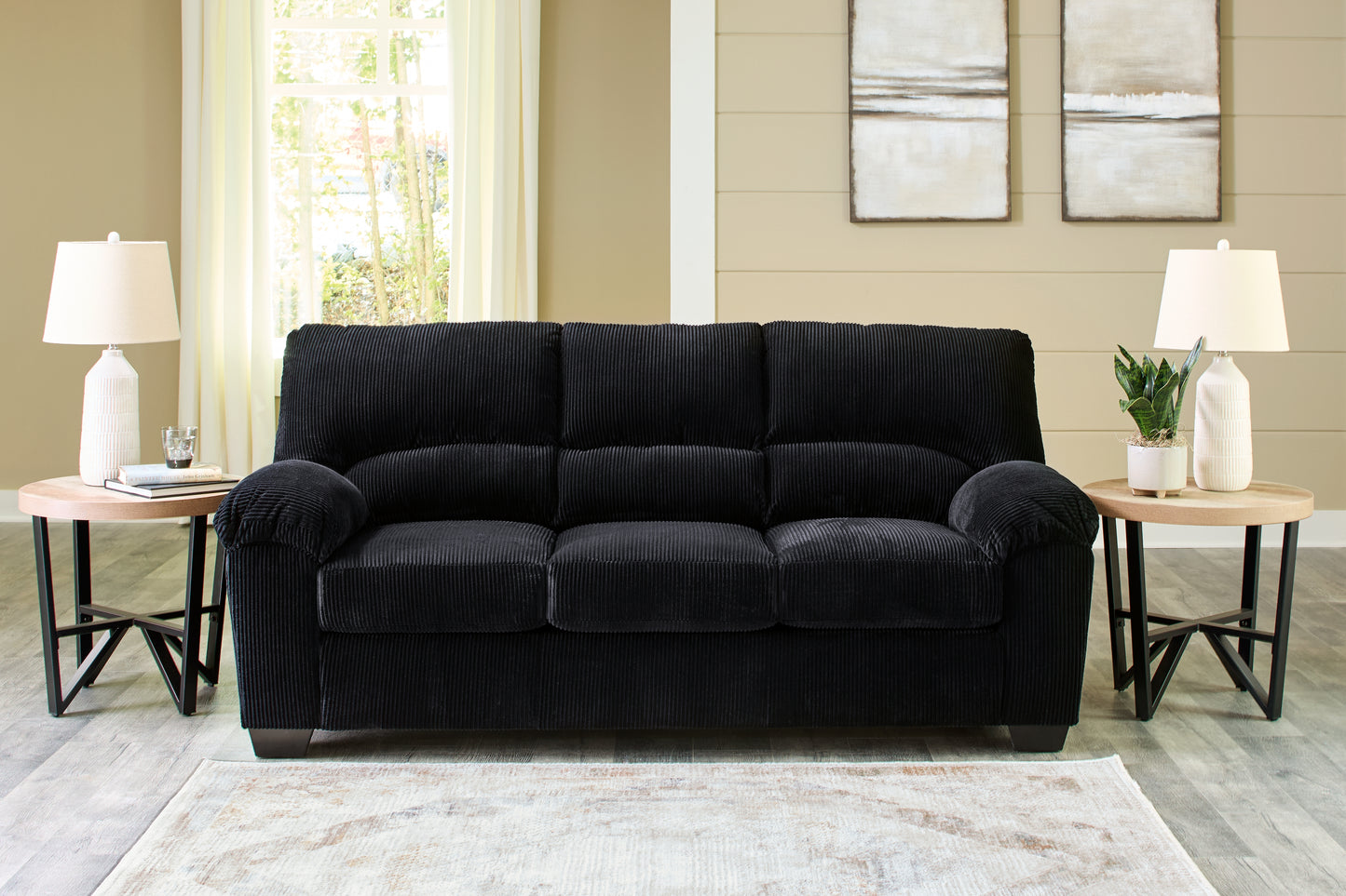 Cassel Furniture Outlet - Ashley Furniture - SimpleJoy Living Room - Sofa / Onyx - 2420438