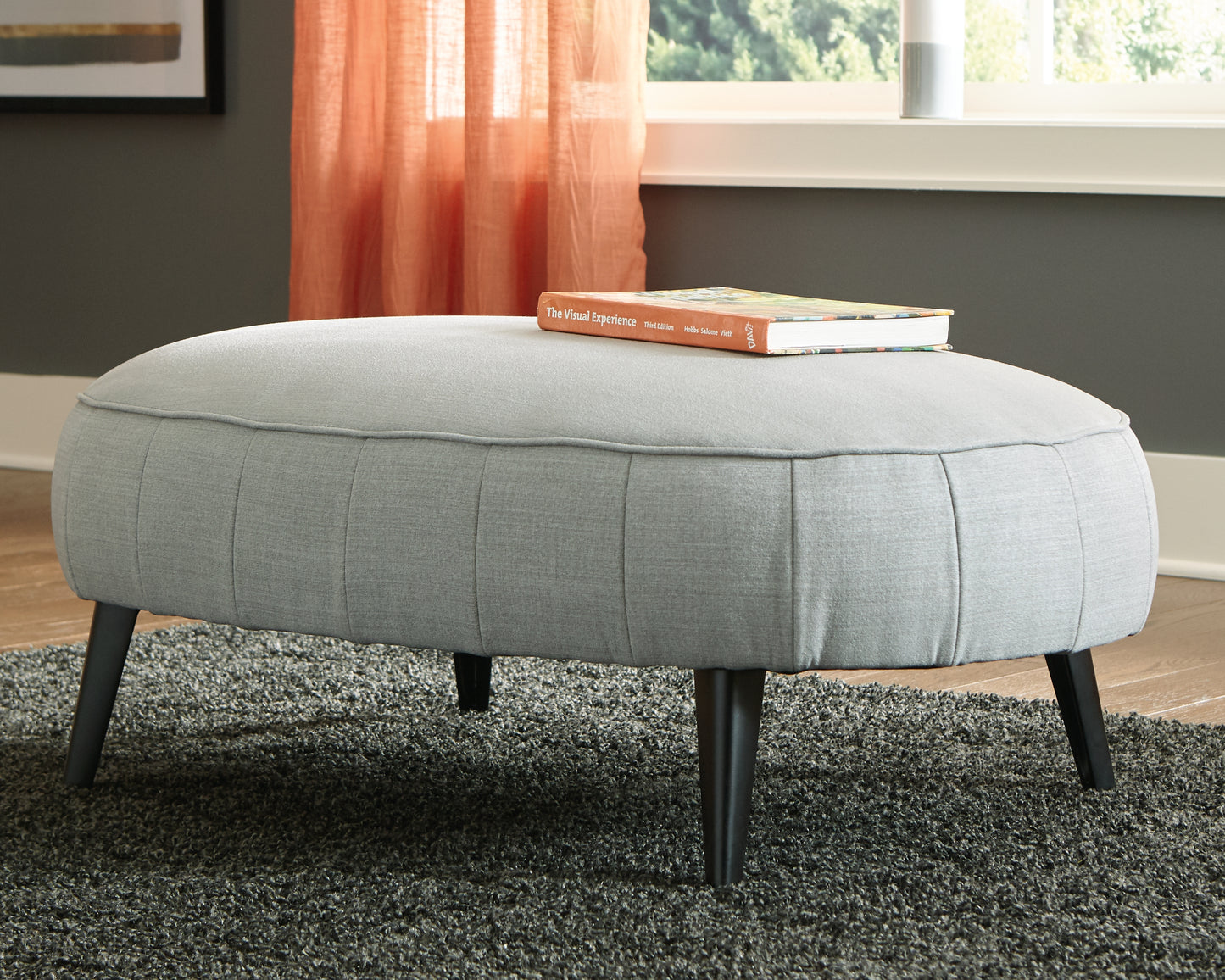 Cassel Furniture Outlet - Ashley Furniture - Hollyann Living Room - Oversized Accent Ottoman / Gray - 2440208