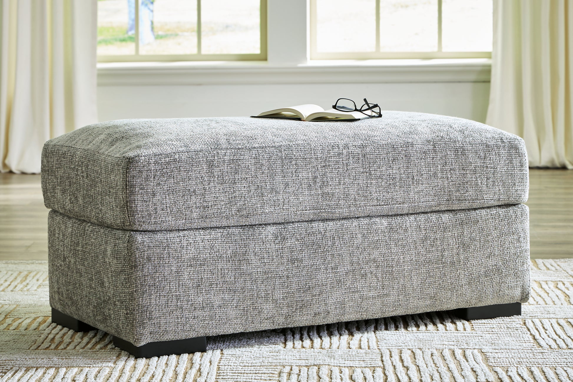 Cassel Furniture Outlet - Ashley Furniture - Dunmor Living Room - Ottoman / Graphite - 2490414