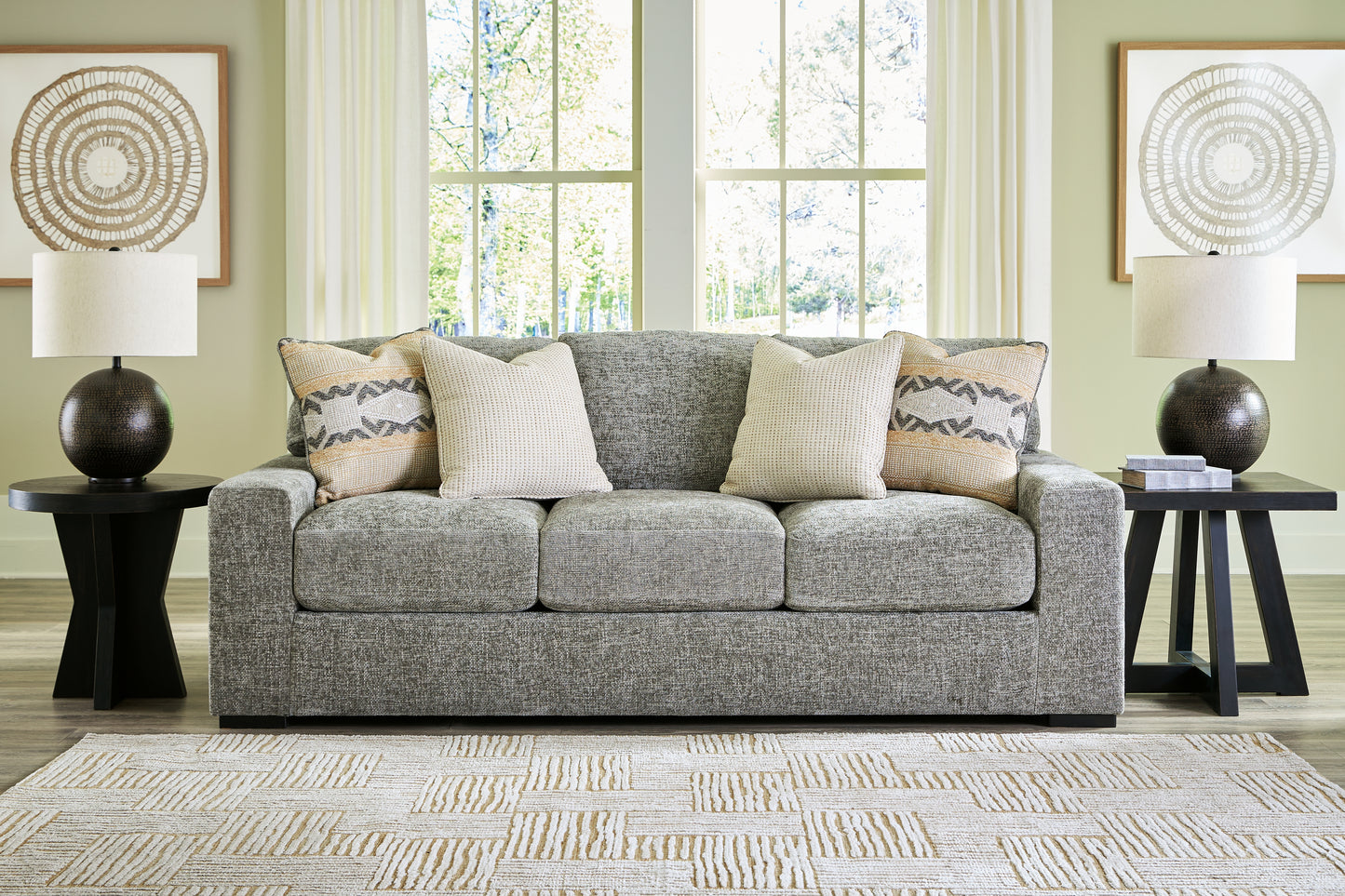 Cassel Furniture Outlet - Ashley Furniture - Dunmor Living Room - Sofa / Graphite - 2490438