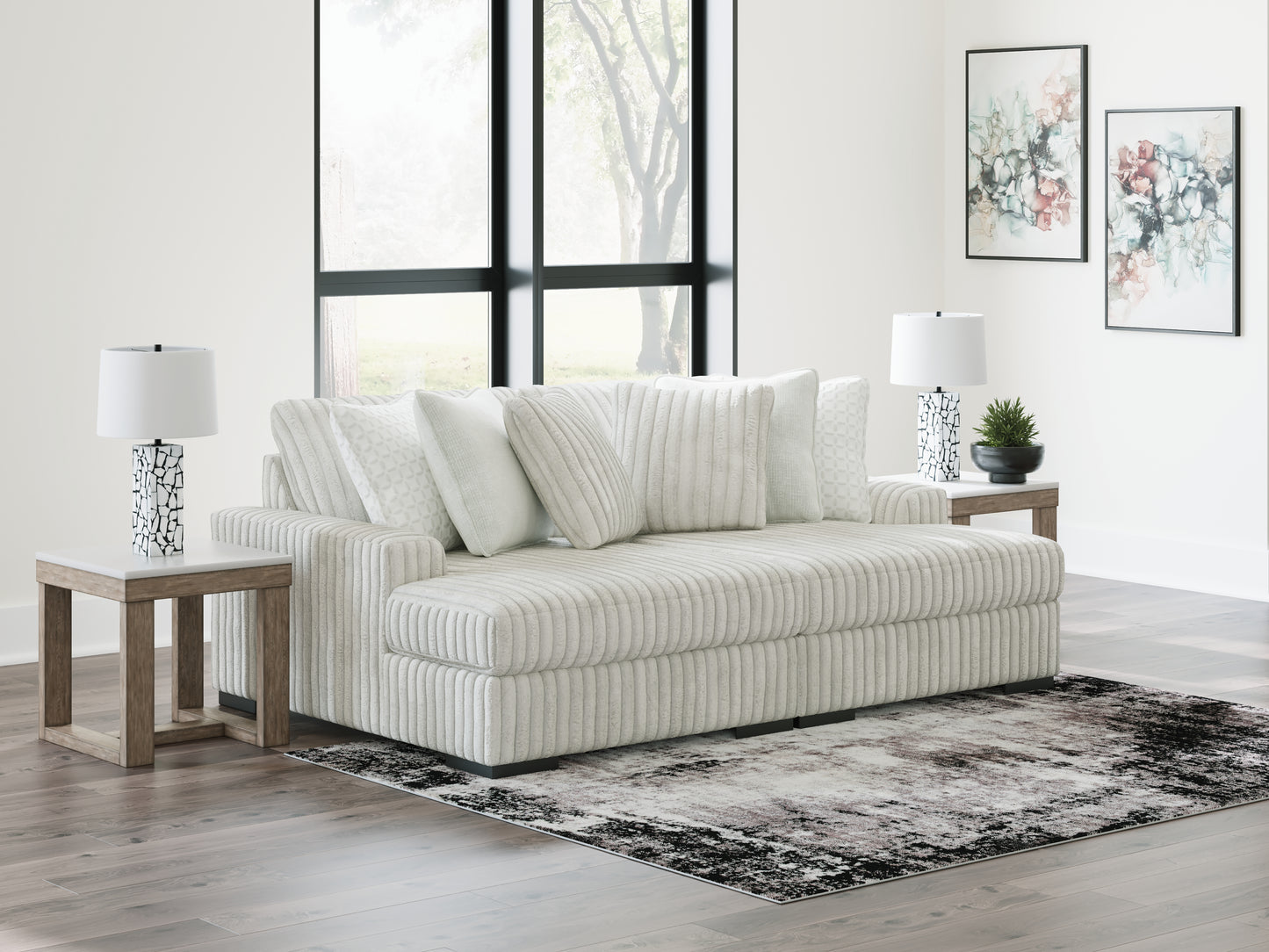 Cassel Furniture Outlet - Ashley Furniture - Stupendous Sectional - RAF 2-Piece Sectional with Chaise / Alloy - 25903S6