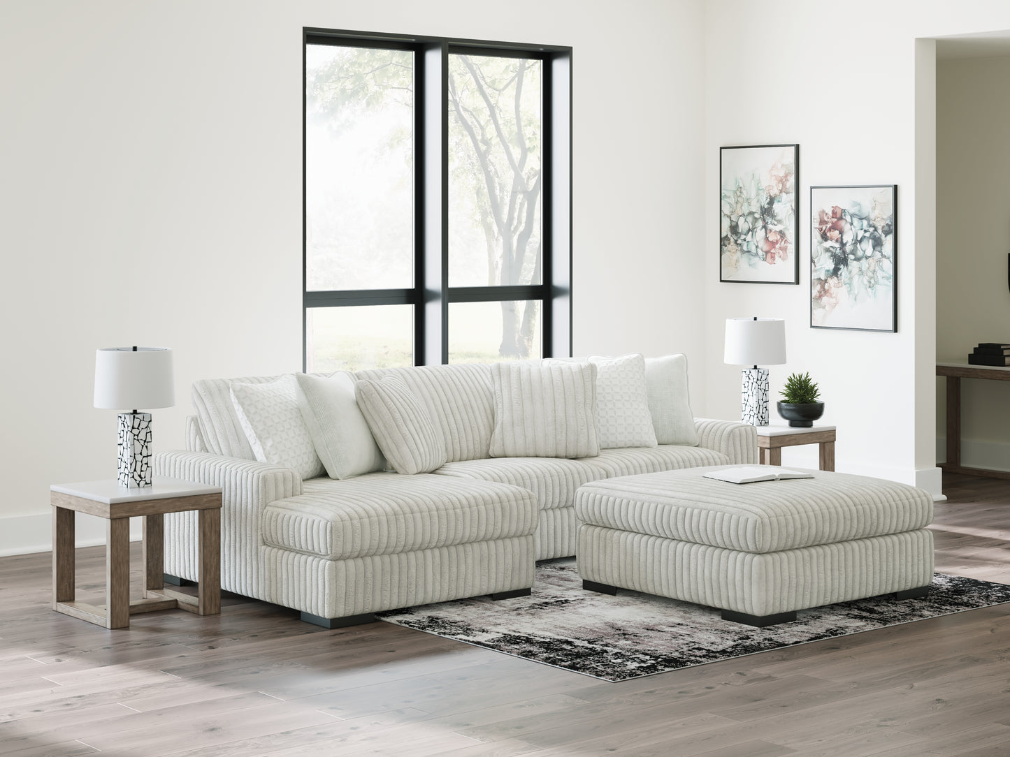 Cassel Furniture Outlet - Ashley Furniture - Stupendous Sectional - LAF 2-Piece Sectional with Chaise / Alloy - 25903S7
