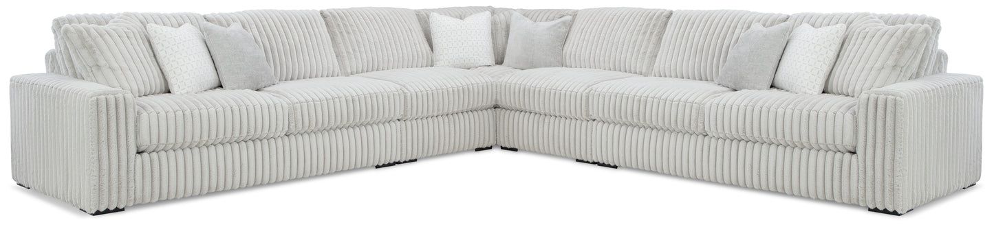 Cassel Furniture Outlet - Ashley Furniture - Stupendous Sectional - LAF 5-Piece Sectional with Chaise / Alloy - 25903S9