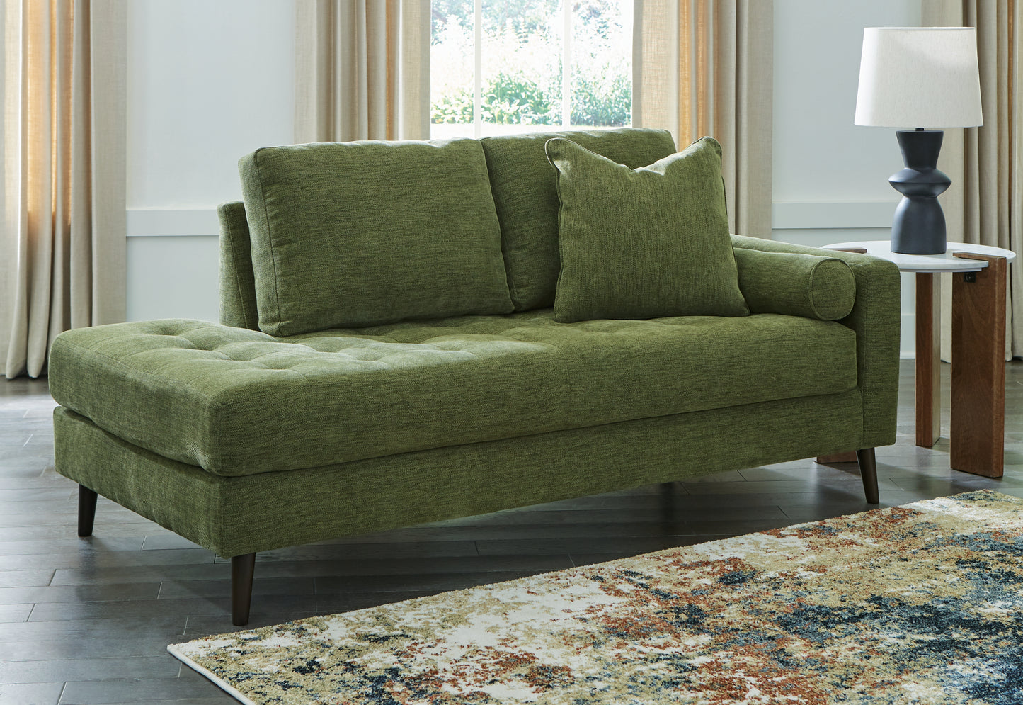 Cassel Furniture Outlet - Ashley Furniture - Bixler Living Room - RAF Corner Chaise / Olive - 2610717