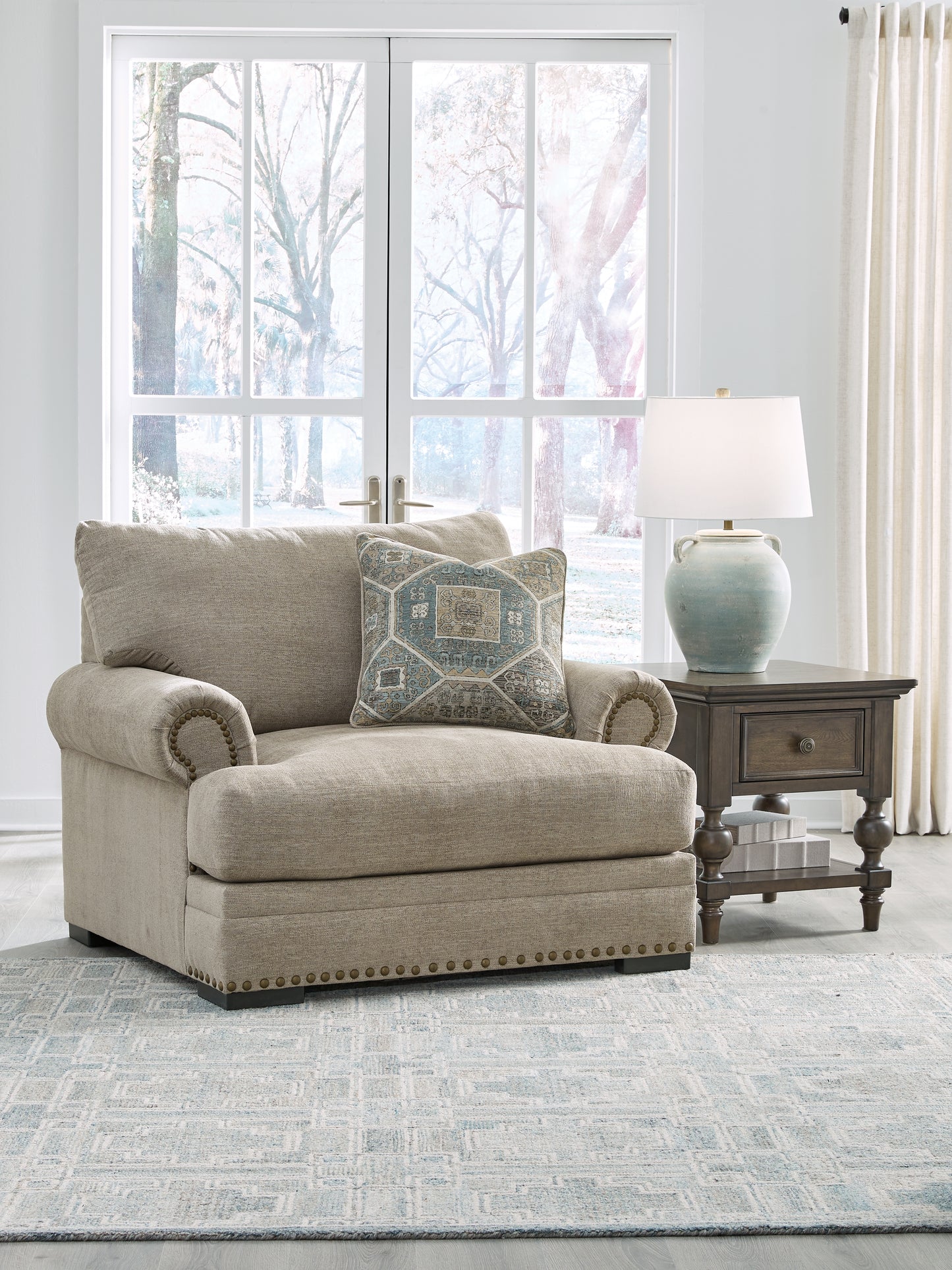 Cassel Furniture Outlet - Ashley Furniture - Galemore Living Room - Chair and a Half / Quarry - 2700423