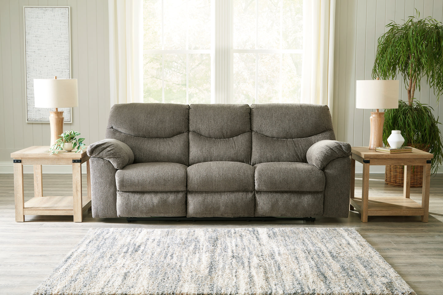 Cassel Furniture Outlet - Ashley Furniture - Alphons Living Room - Reclining Sofa / Putty - 2820188