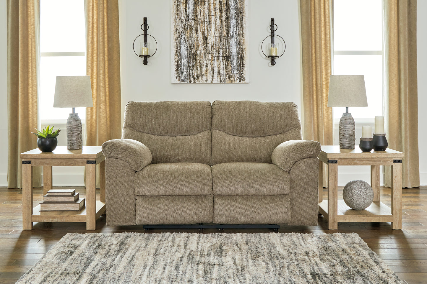 Cassel Furniture Outlet - Ashley Furniture - Alphons Living Room - Reclining Loveseat / Briar - 2820286