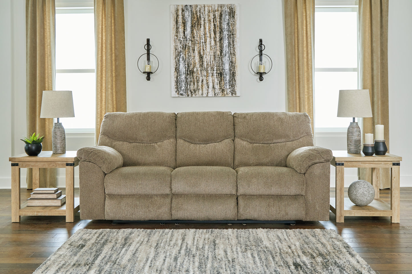 Cassel Furniture Outlet - Ashley Furniture - Alphons Living Room - Reclining Sofa / Briar - 2820288