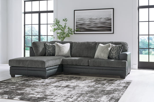 Cassel Furniture Outlet - Ashley Furniture - Brixley Pier Sectional - LAF 2-Piece Sectional with Chaise / Graphite - 29906S2
