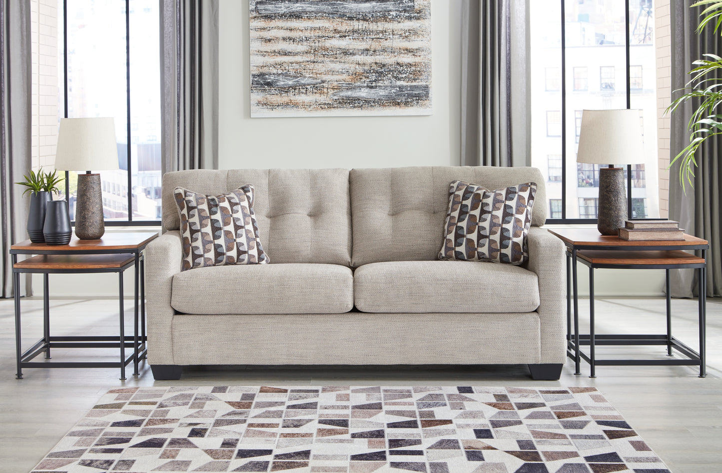 Cassel Furniture Outlet - Ashley Furniture - Mahoney Living Room - Sofa / Pebble - 3100438