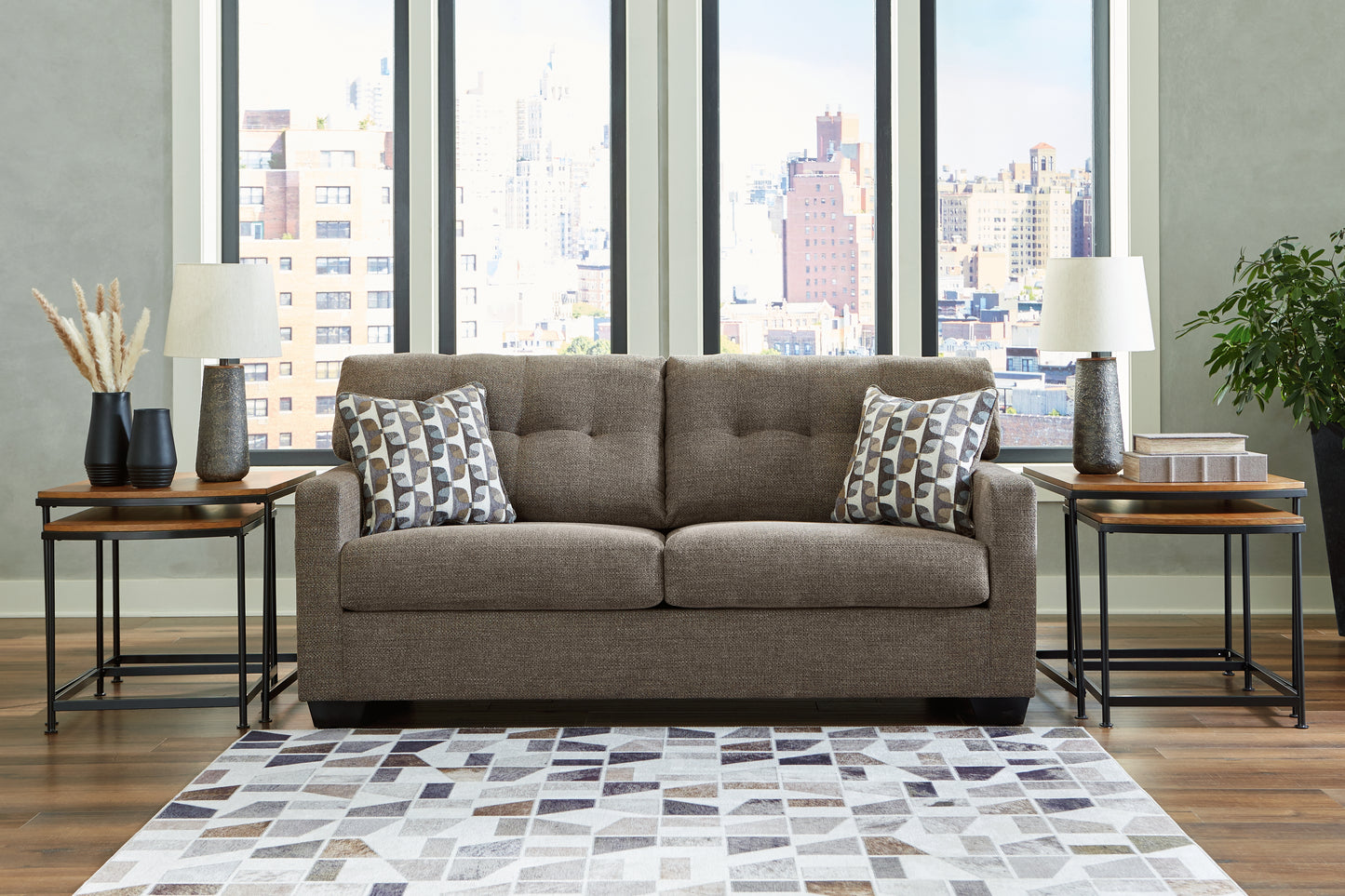 Cassel Furniture Outlet - Ashley Furniture - Mahoney Living Room - Sofa / Chocolate - 3100538