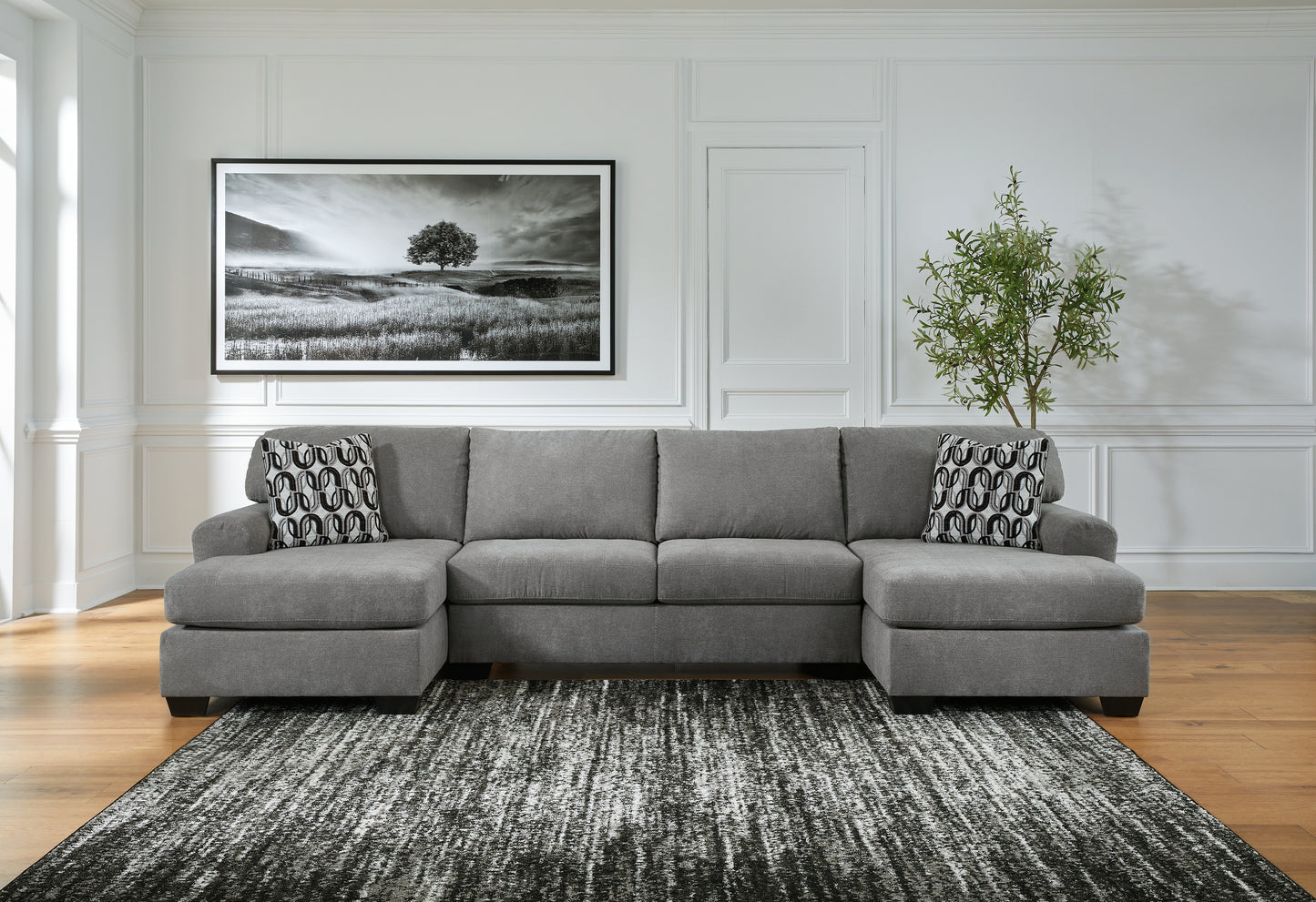Cassel Furniture Outlet - Ashley Furniture - Birkdale Court Sectional - RAF 3-Piece Sectional / Gray - 32402S3