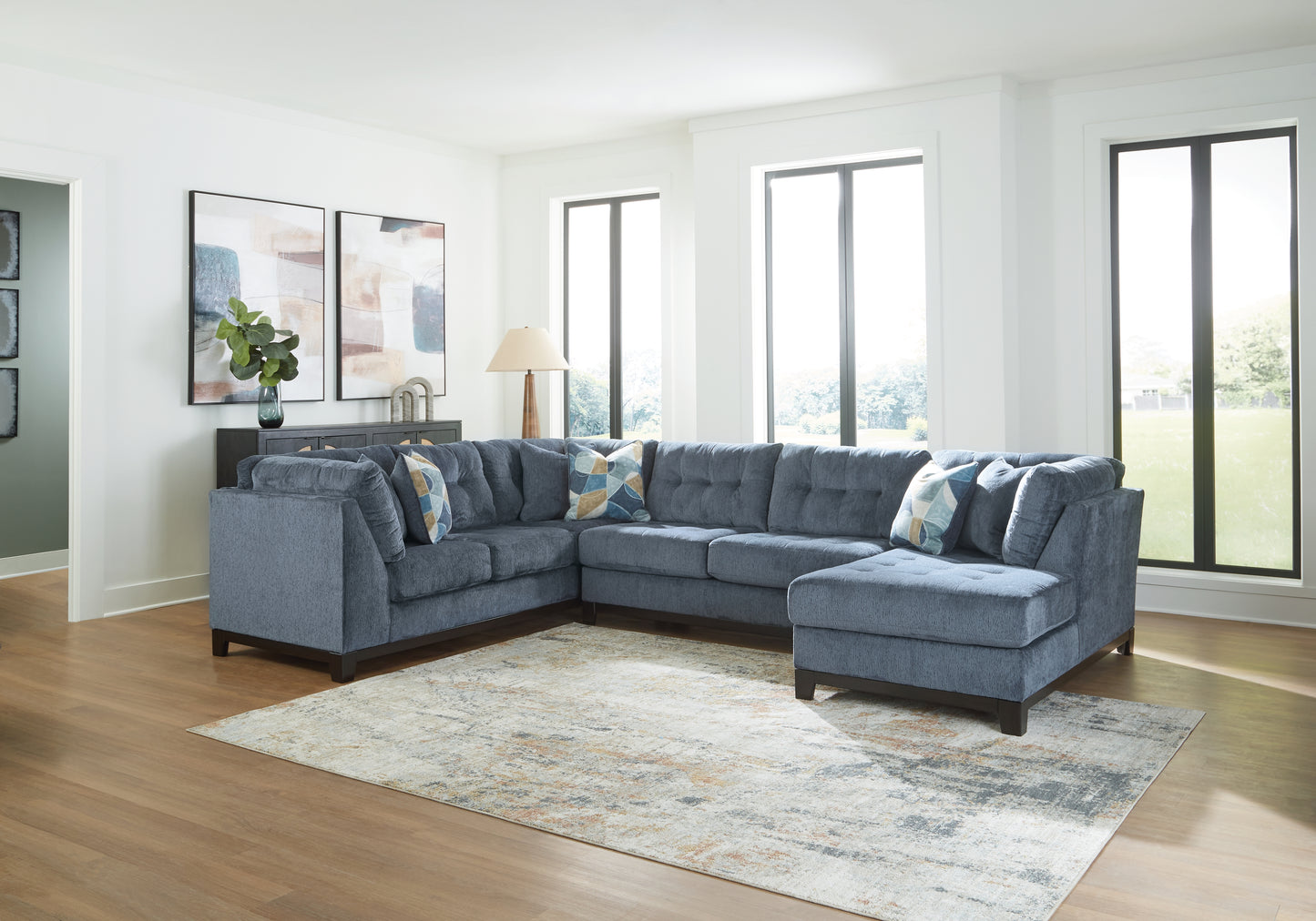 Cassel Furniture Outlet - Ashley Furniture - Maxon Place Sectional - 3-Piece Sectional with Chaise / Navy - 33003S2