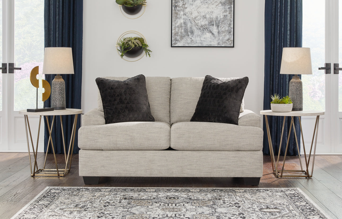 Cassel Furniture Outlet - Ashley Furniture - Vayda Living Room - Loveseat / Pebble - 3310435
