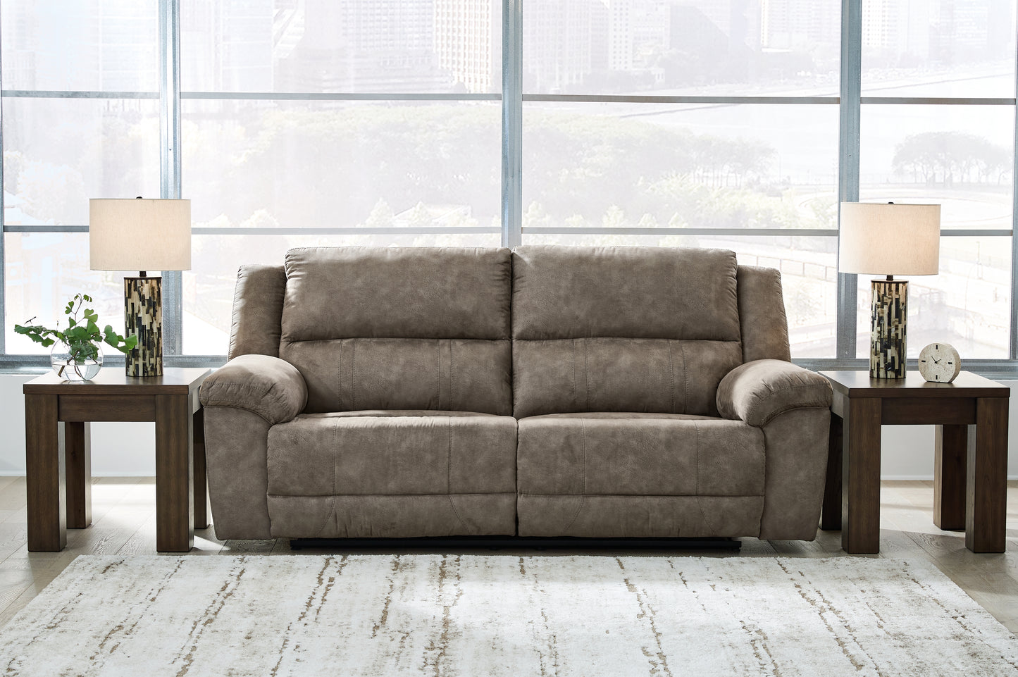 Cassel Furniture Outlet - Ashley Furniture - Laresview Living Room - 2 Seat Reclining Sofa / Fossil - 3720381