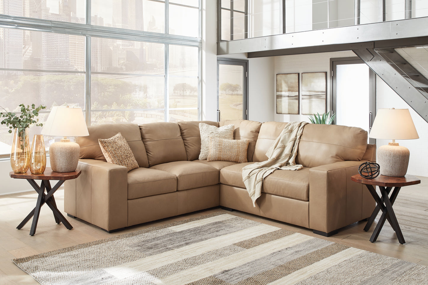 Cassel Furniture Outlet - Ashley Furniture - Bandon Sectional - LAF 2-Piece Sectional / Toffee - 38006S1