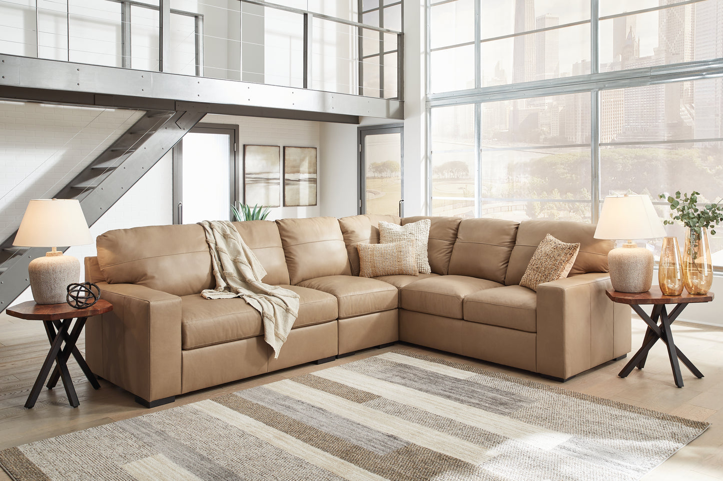 Cassel Furniture Outlet - Ashley Furniture - Bandon Sectional - RAF 3-Piece Sectional / Toffee - 38006S4