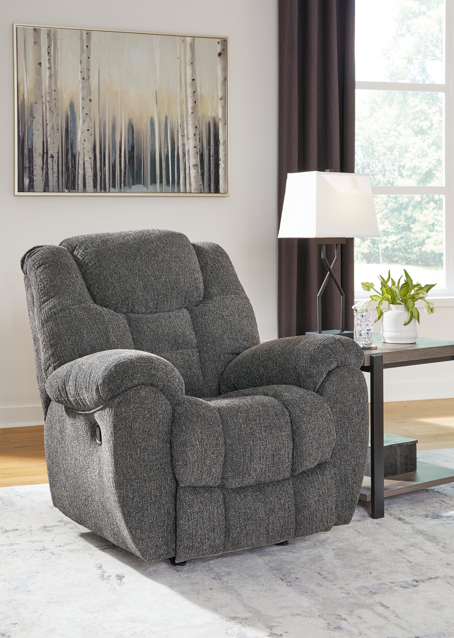 Cassel Furniture Outlet - Ashley Furniture - Foreside Living Room - Rocker Recliner / Charcoal - 3810425