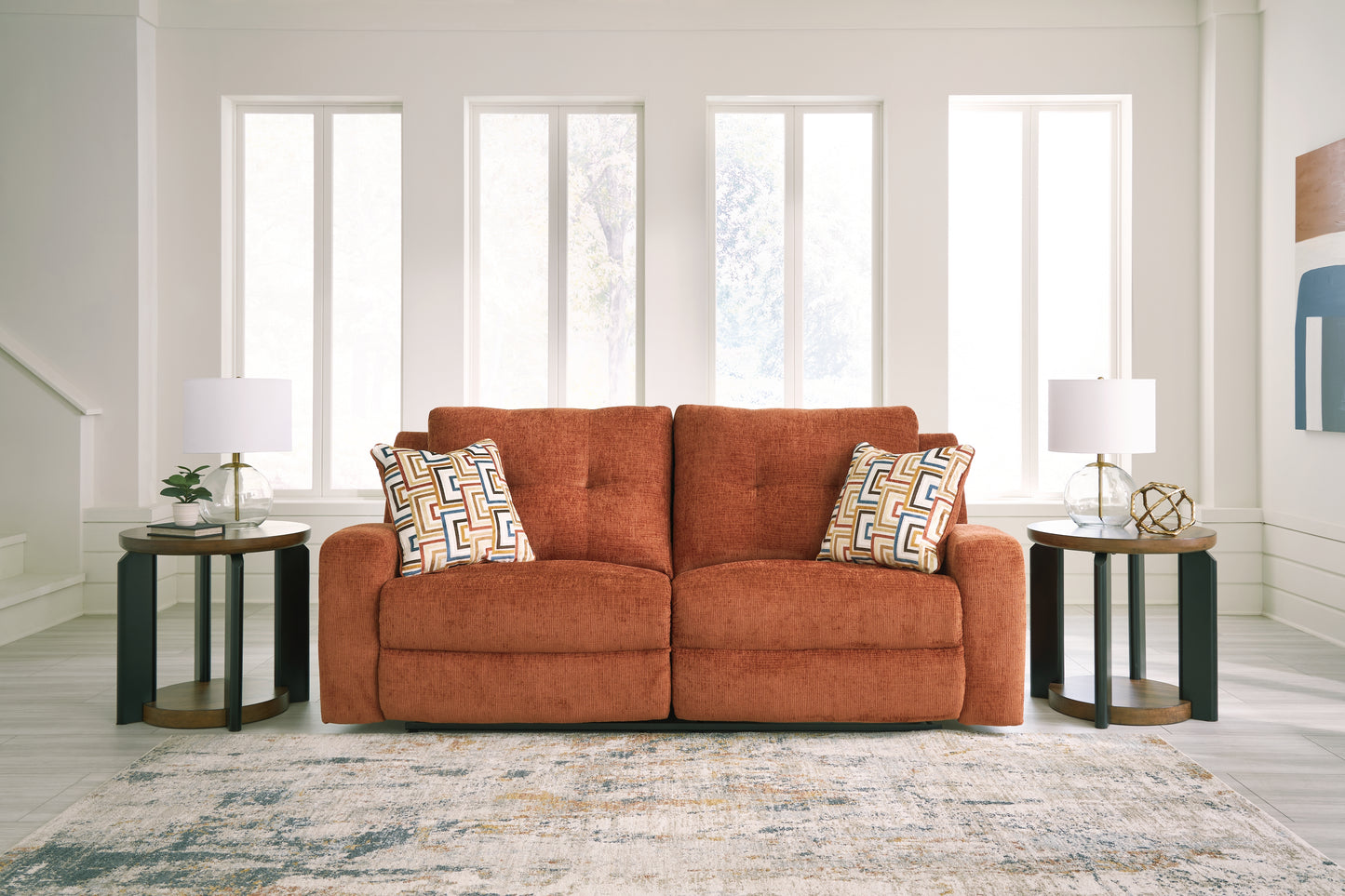 Cassel Furniture Outlet - Ashley Furniture - Danum Living Room - 2 Seat Reclining Sofa / Spice - 3880781