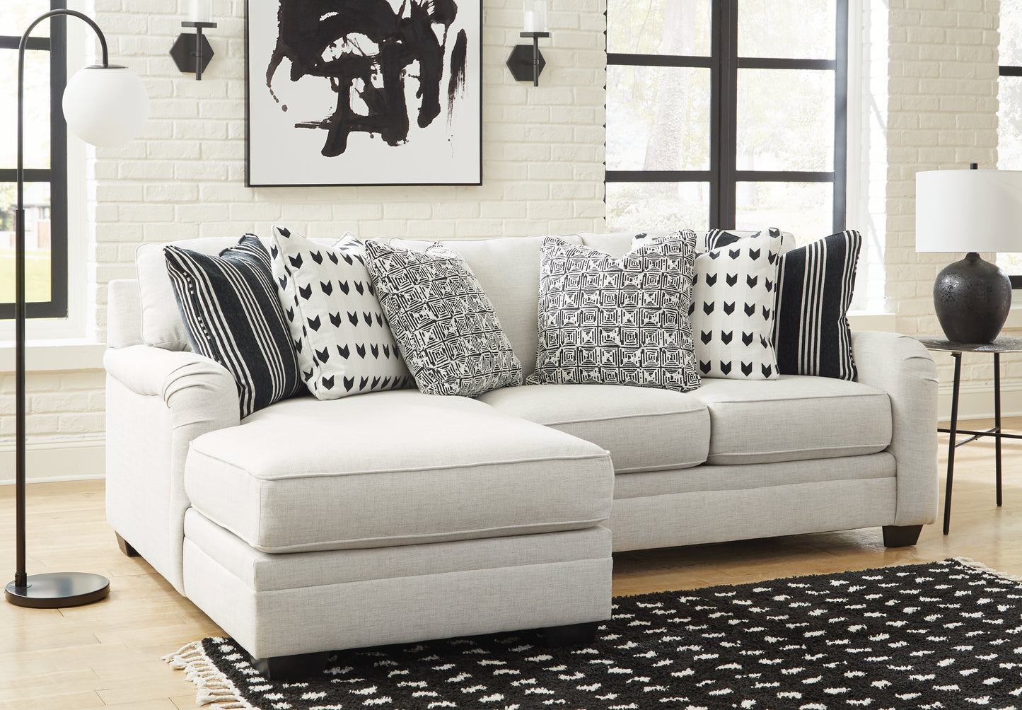 Cassel Furniture Outlet - Ashley Furniture - Huntsworth Sectional - RAF 4-Piece Sectional with Chaise / Dove Gray - 39702S3
