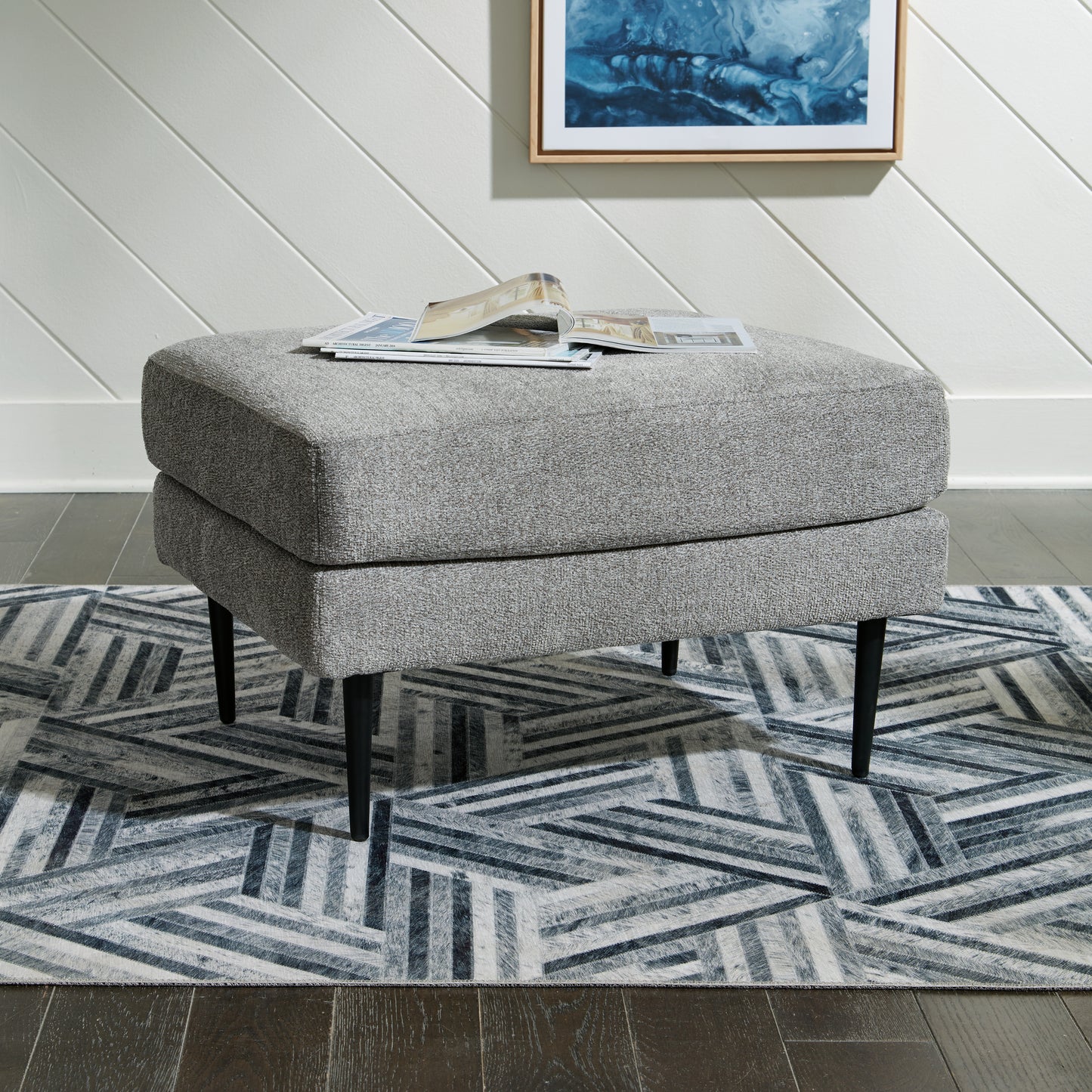 Cassel Furniture Outlet - Ashley Furniture - Hazela Living Room - Ottoman / Charcoal - 4110214