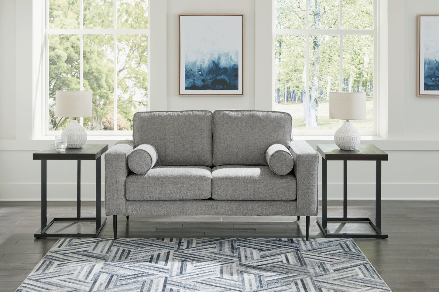 Cassel Furniture Outlet - Ashley Furniture - Hazela Living Room - Loveseat / Charcoal - 4110235