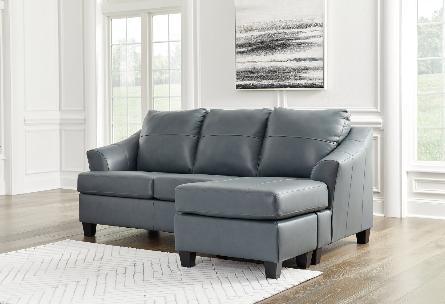 Cassel Furniture Outlet - Ashley Furniture - Genoa Living Room - Sofa Chaise / Steel - 4770518