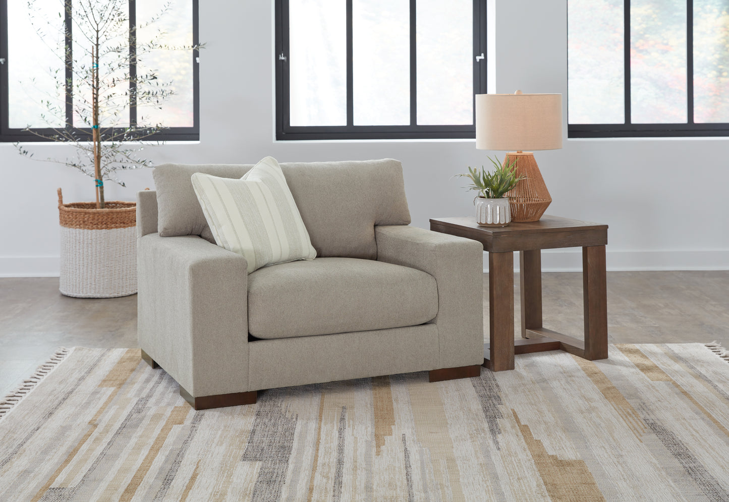 Cassel Furniture Outlet - Ashley Furniture - Maggie Living Room - Chair and a Half / Flax - 5200423