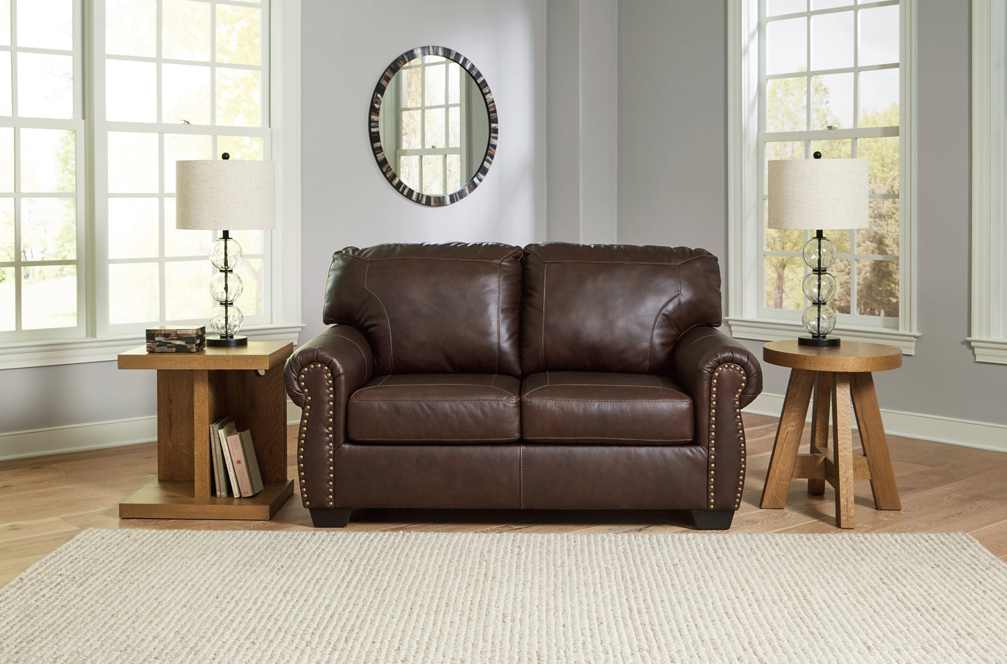 Cassel Furniture Outlet - Ashley Furniture - Colleton Living Room - Loveseat / Dark Brown - 5210735