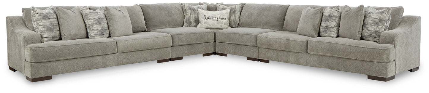 Cassel Furniture Outlet - Ashley Furniture - Bayless Sectional - LAF 5-Piece Sectional / Smoke - 52304S3