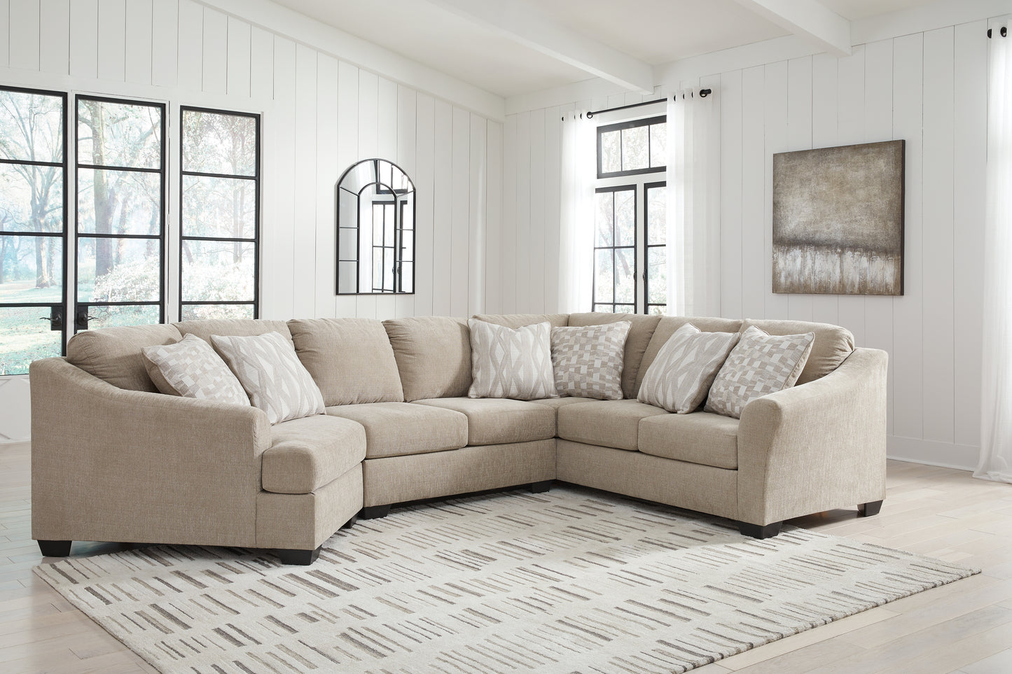 Cassel Furniture Outlet - Ashley Furniture - Brogan Bay Sectional - 3-Piece Sectional with Cuddler / Cork - 52705S2