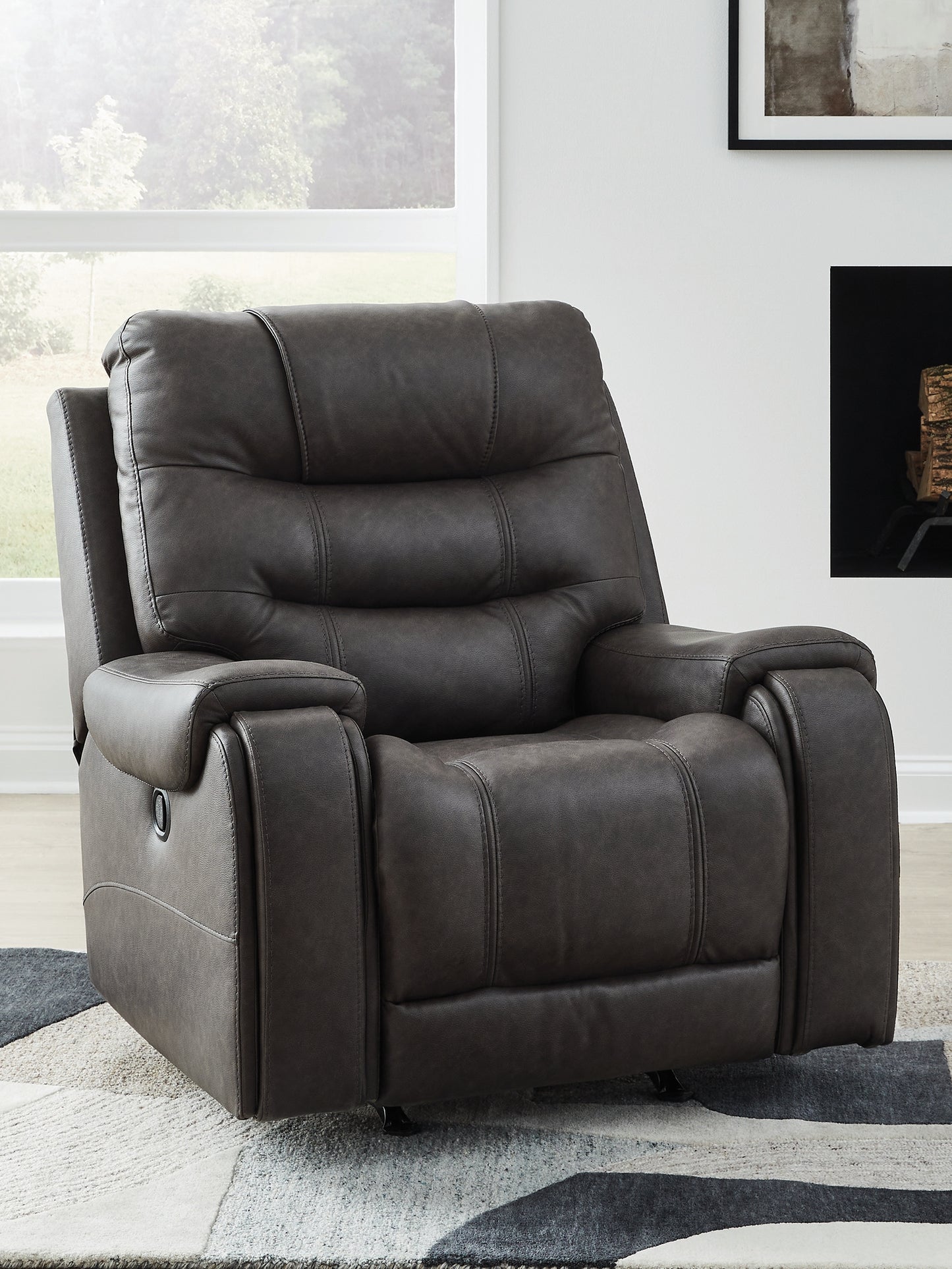 Cassel Furniture Outlet - Ashley Furniture - Femley Living Room - Rocker Recliner / Smoke - PC5330625