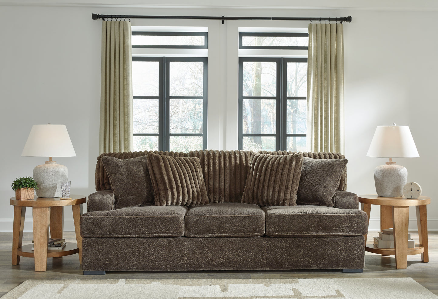 Cassel Furniture Outlet - Ashley Furniture - Aylesworth Living Room - Sofa / Chocolate - 5370238