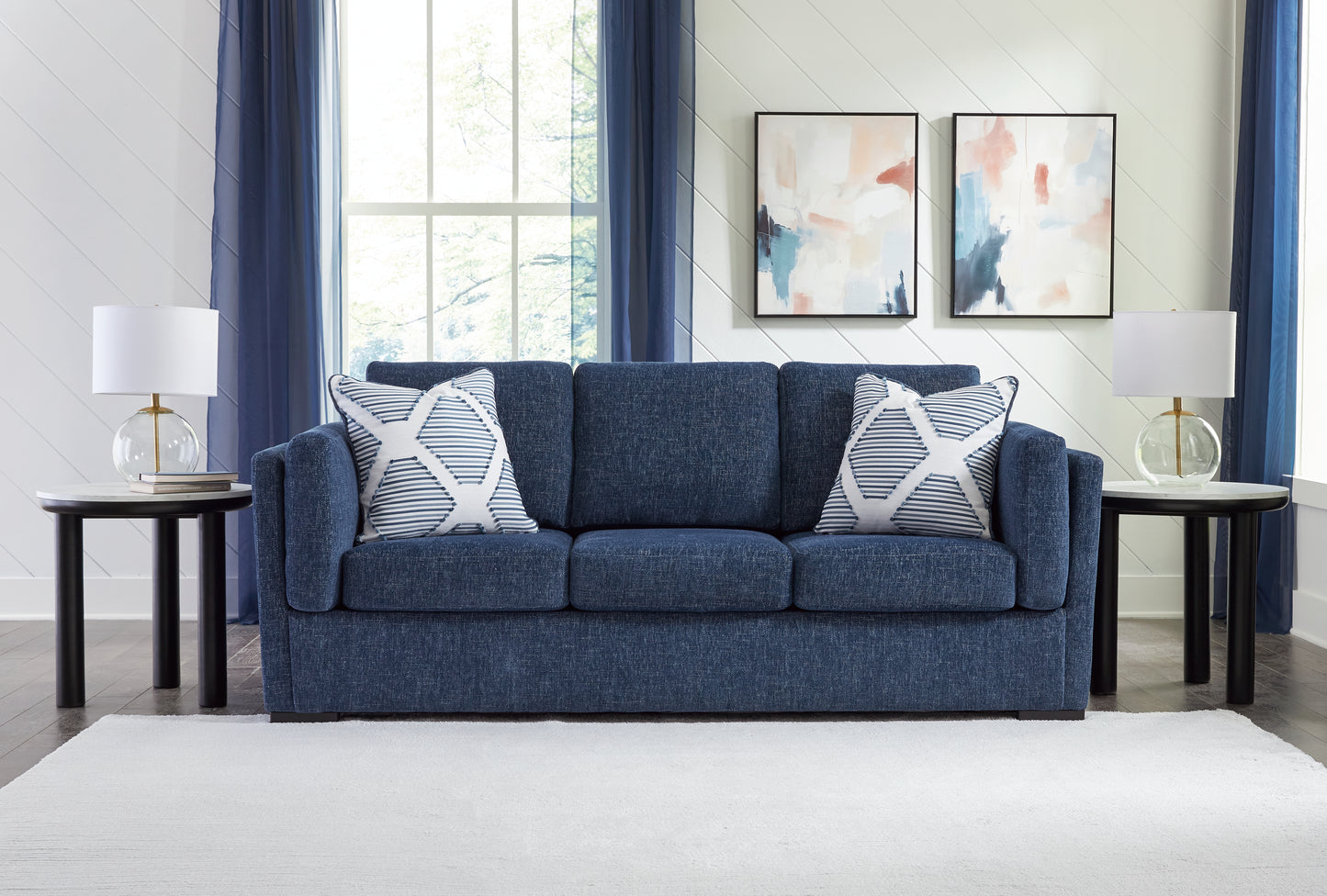 Cassel Furniture Outlet - Ashley Furniture - Evansley Living Room - Sofa / Navy - 5450238