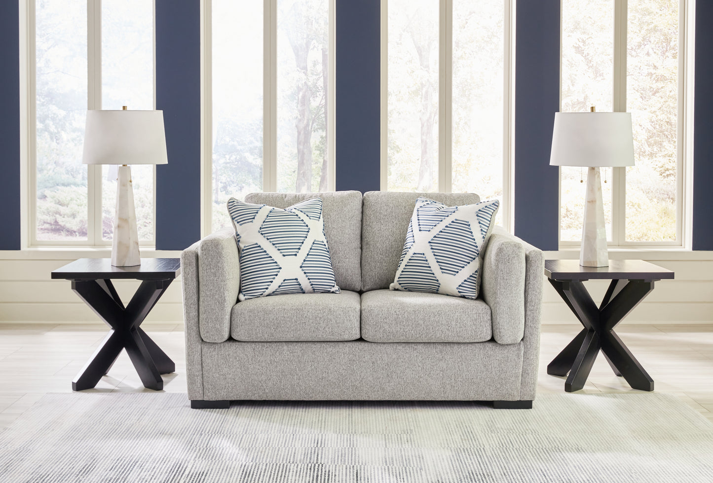 Cassel Furniture Outlet - Ashley Furniture - Evansley Living Room - Loveseat / Pewter - 5450335