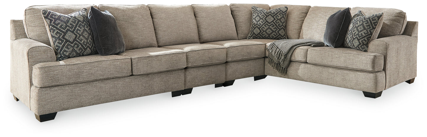 Cassel Furniture Outlet - Ashley Furniture - Bovarian Sectional - RAF 4-Piece Sectional / Stone - 56103S5