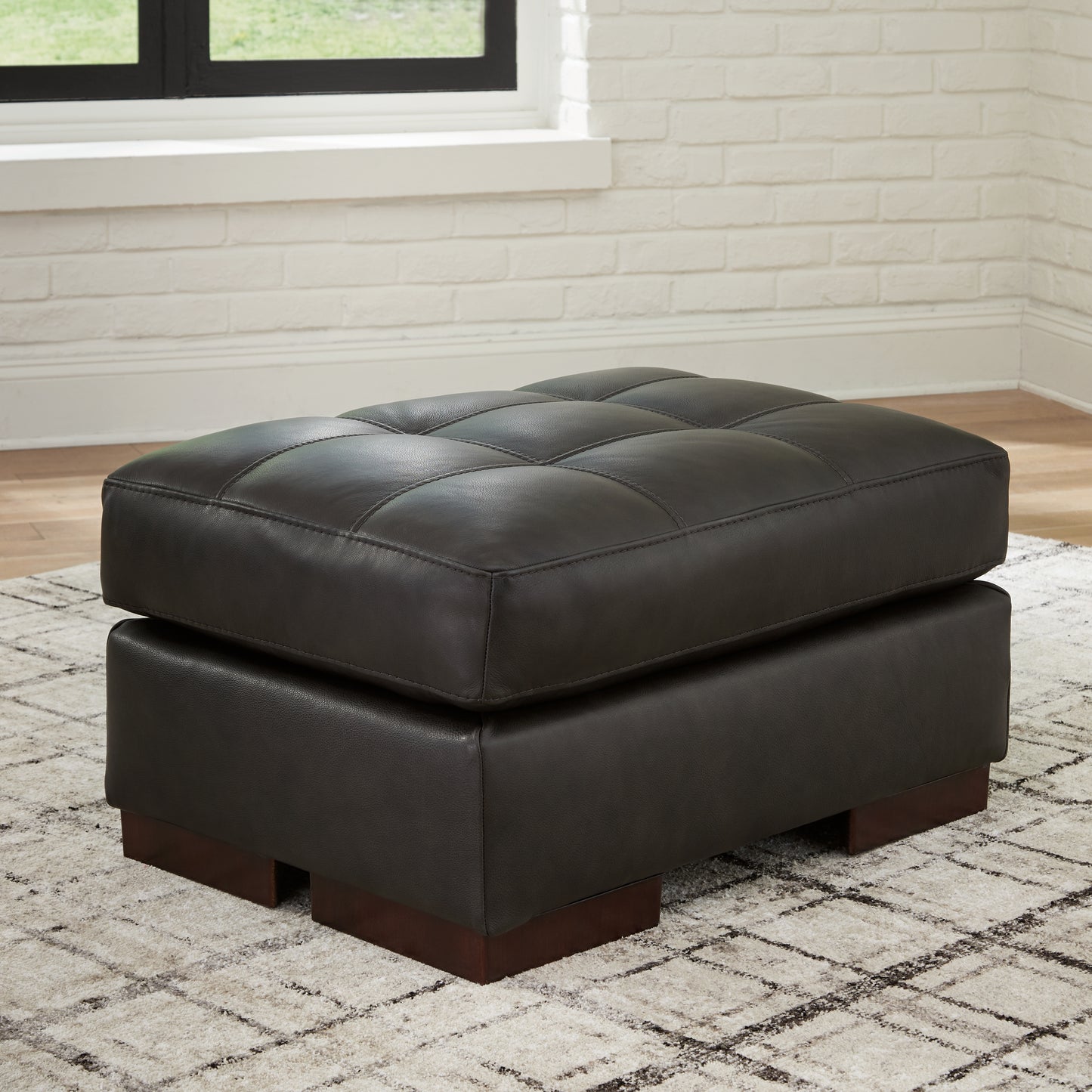 Cassel Furniture Outlet - Ashley Furniture - Luigi Living Room - Ottoman / Thunder - 5650614