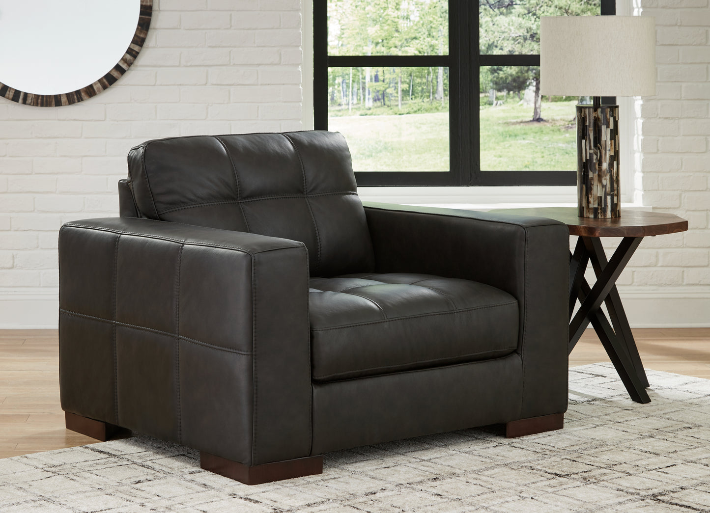Cassel Furniture Outlet - Ashley Furniture - Luigi Living Room - Ottoman / Thunder - 5650614